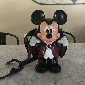 EUC Vampire Mickey Popcorn Bucket Glow in the Dark* Walt Disney Parks Halloween!